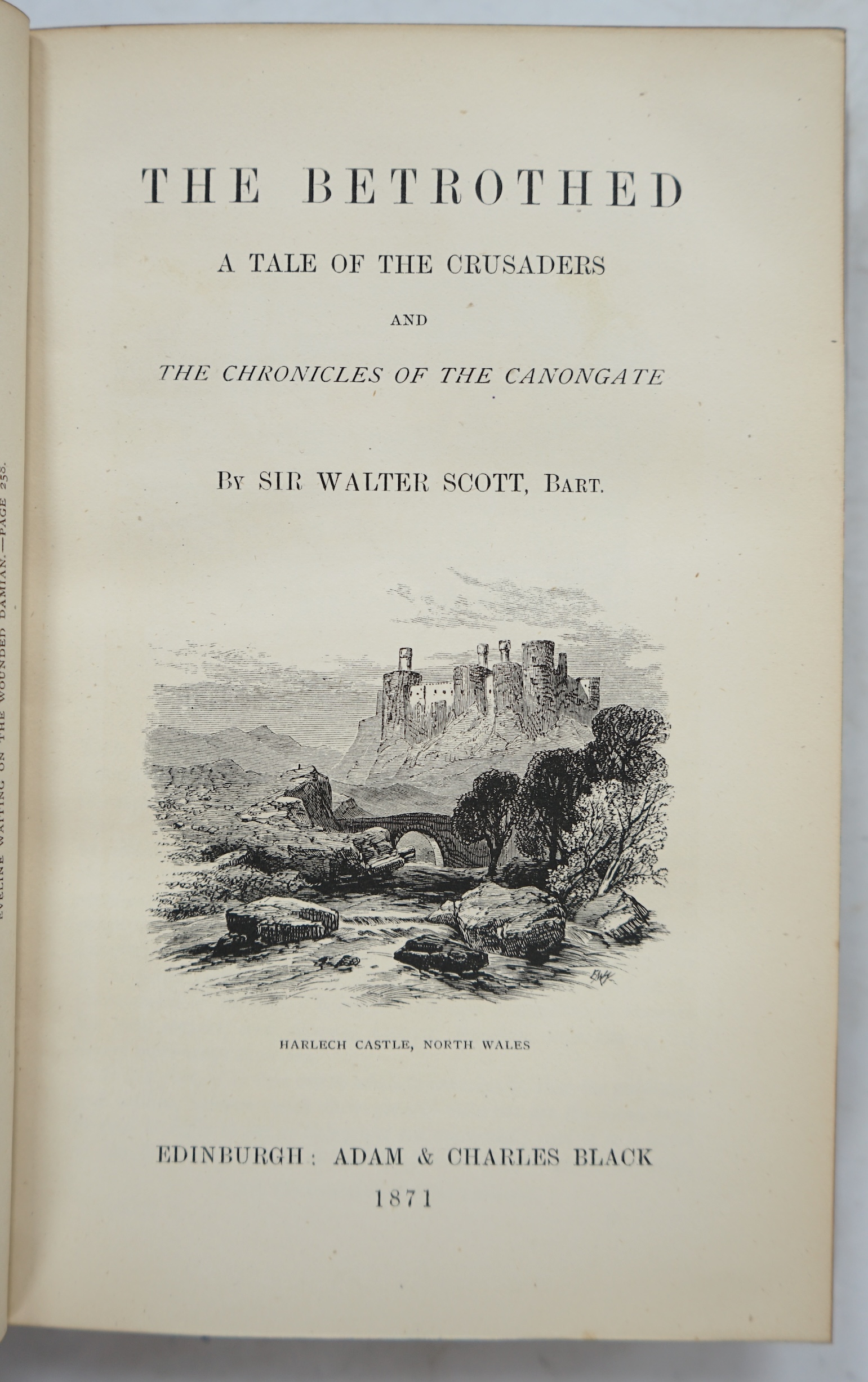 Scott, Sir Walter - Waverley Novels, Centenary Edition, 8vo. half morocco, 25 vols, A & C Black, Edinburgh 1871